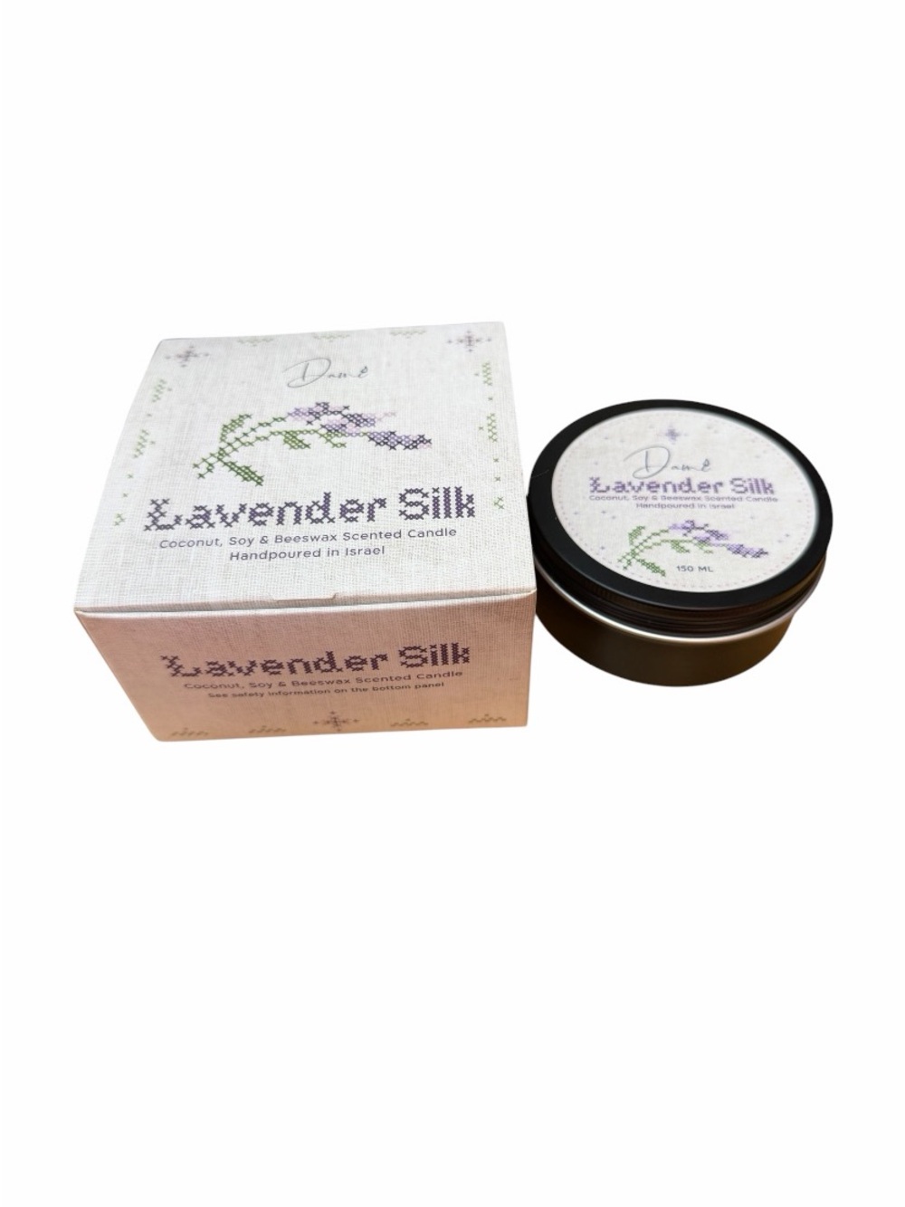 Lavender Silk Coconut, Soy & Beeswax Candle New/In Box